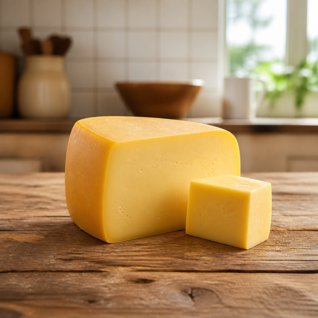 Käse - KI-generiertes fotorealistisches Bild ohne Text oder Logo.