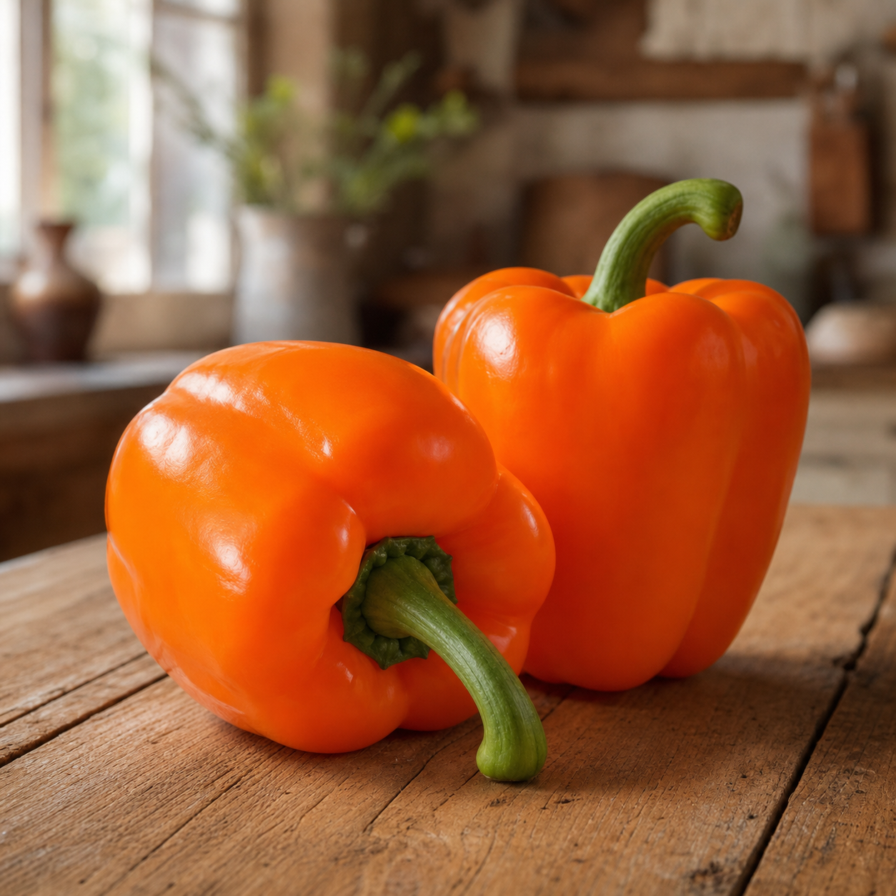 Paprika (orange) - KI-generiertes fotorealistisches Bild ohne Text oder Logo.